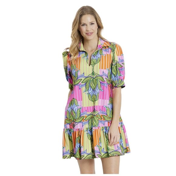 Jude Connally Tierney Mini Dress Women's Medium Lotus Print NEW W/TAGS $248 - Picture 8 of 11